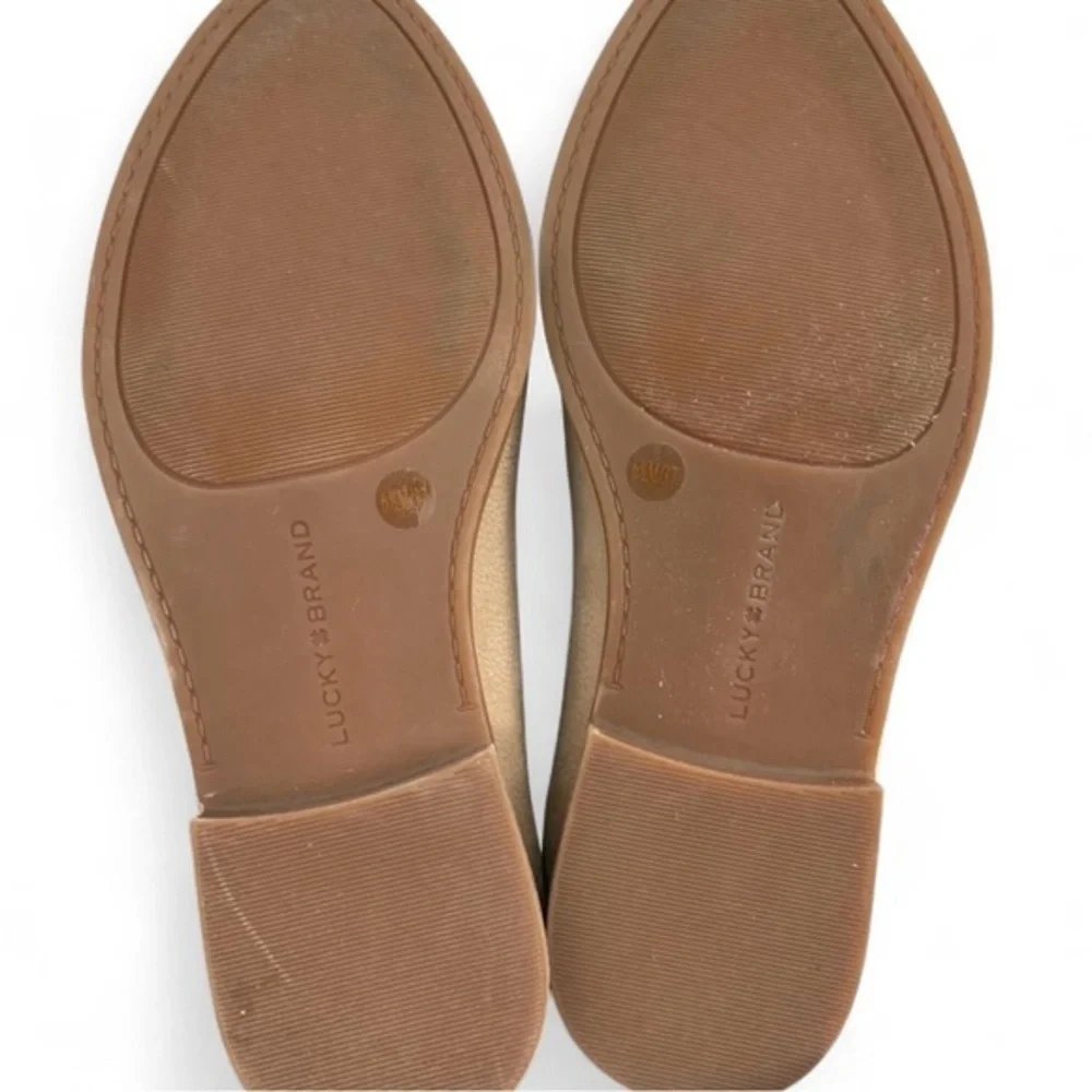 NWOT Women's Lucky Brand Cahill Leather‎ Slip On Loafer Flats Tan Size 6.5
